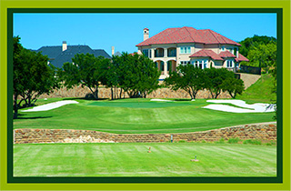 Golf Course Lakes, Bunkers and Greens